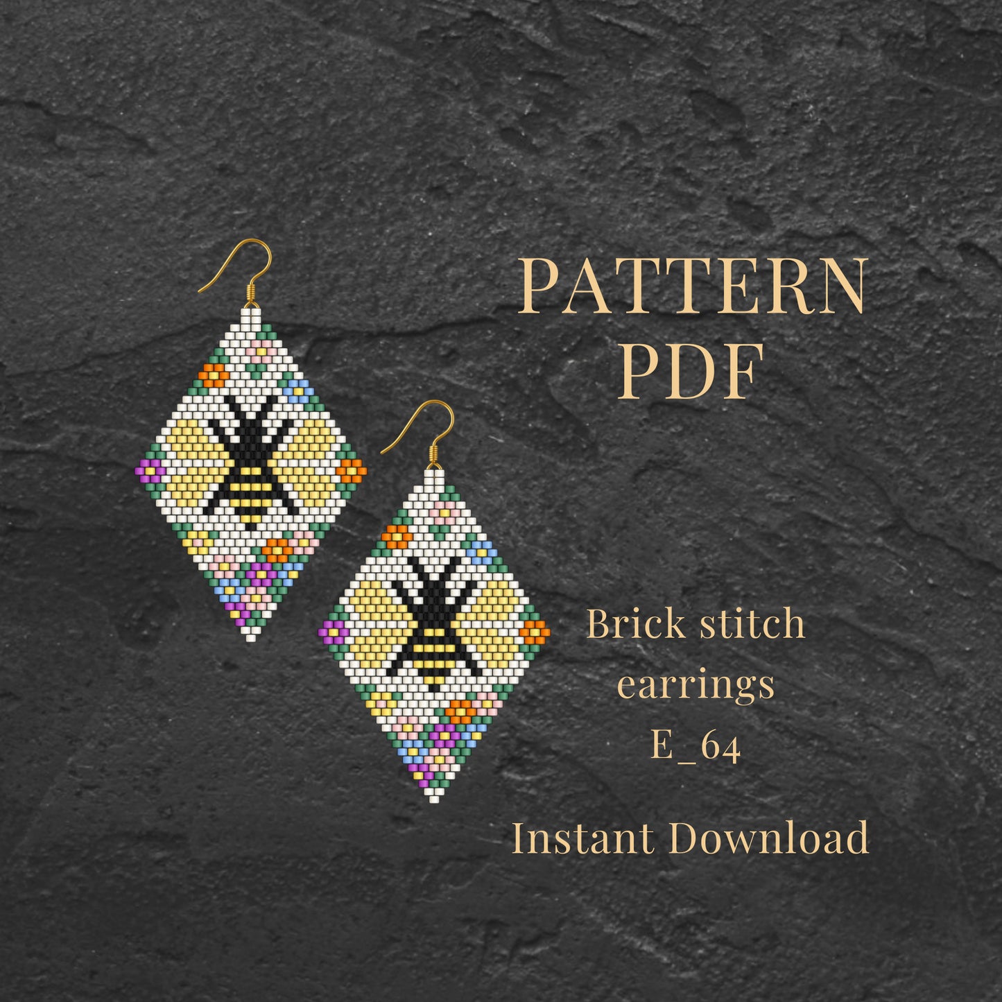 Brick stitch earrings pattern