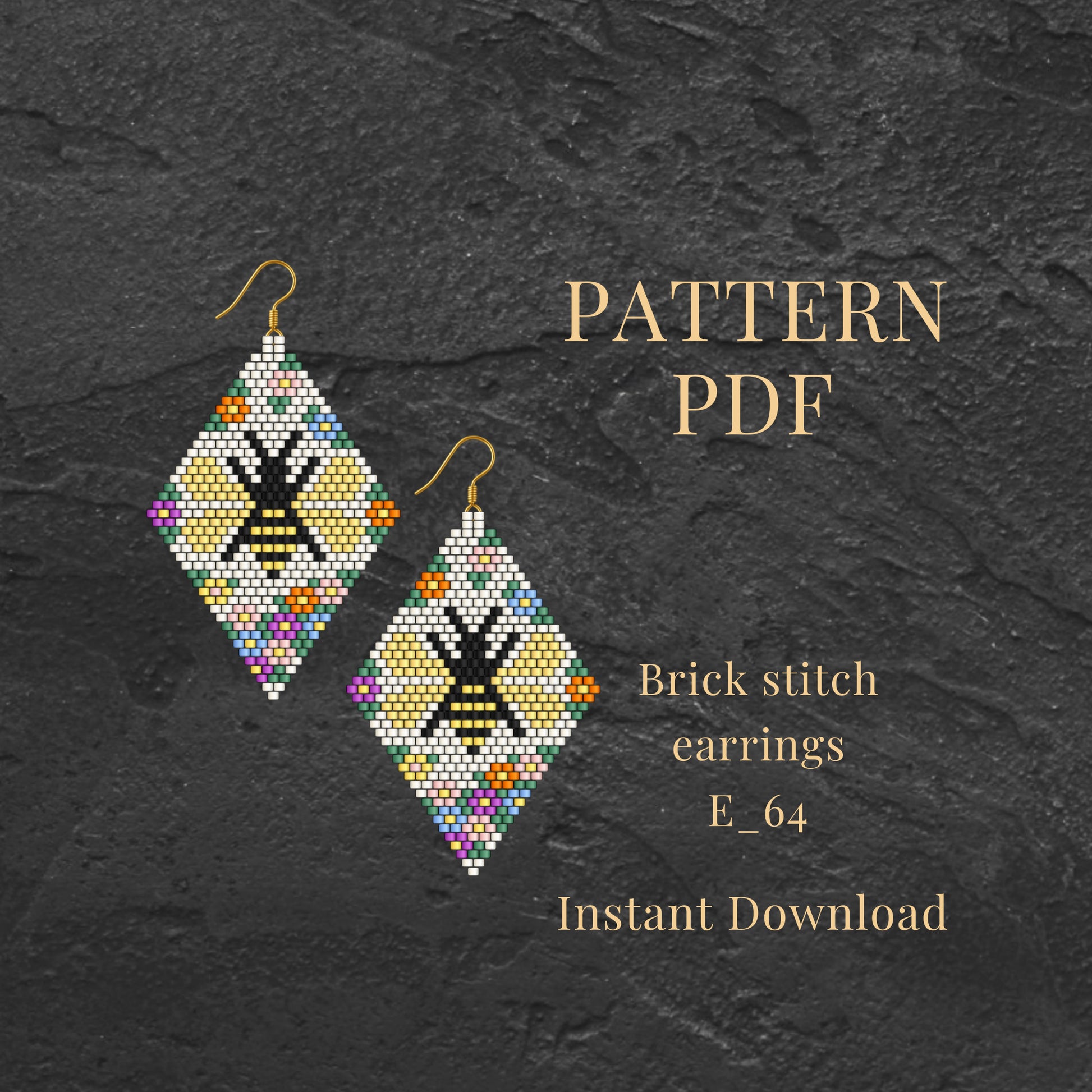 Brick stitch earrings pattern