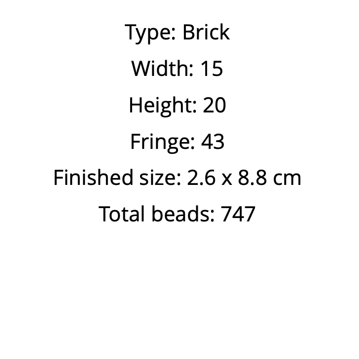  brick stitch earringspattern dimensions 