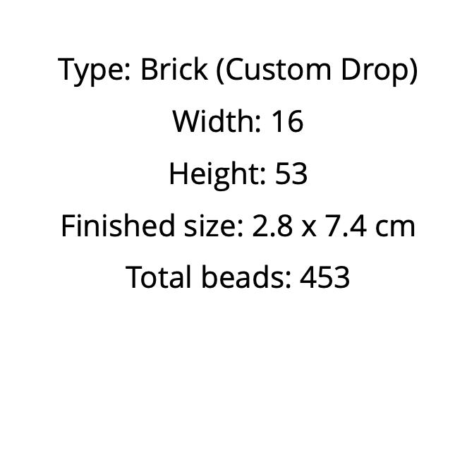 dimensions and bead count for earrings pattern