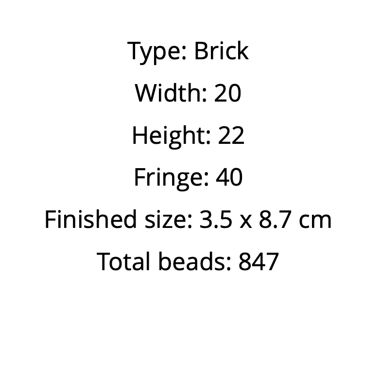 Text detailing the dimensions and specifications of a product labeled 'Brick'.