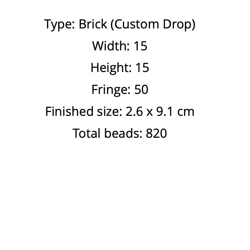  brick  stitch earrings pattern dimensions 
