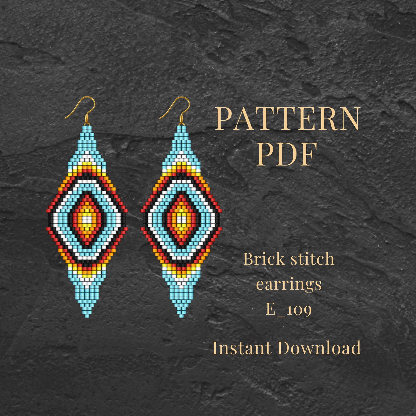 Colorful beaded earrings pattern