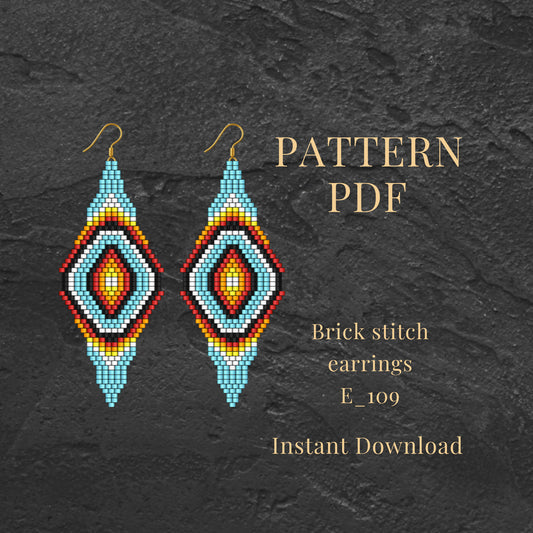 Colorful beaded earrings pattern