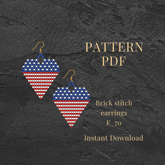 Free Brick Stitch Earrings Pattern PDF