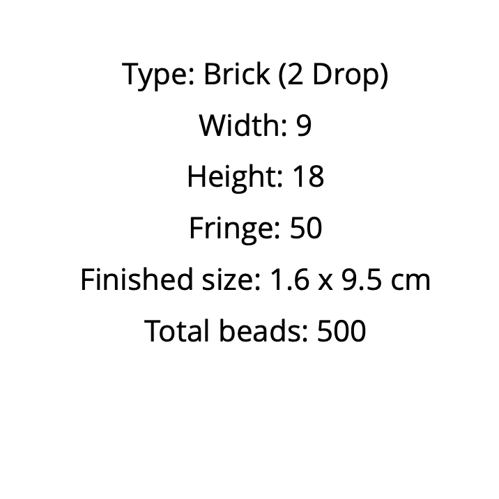 brick stitch  pattern specifications 