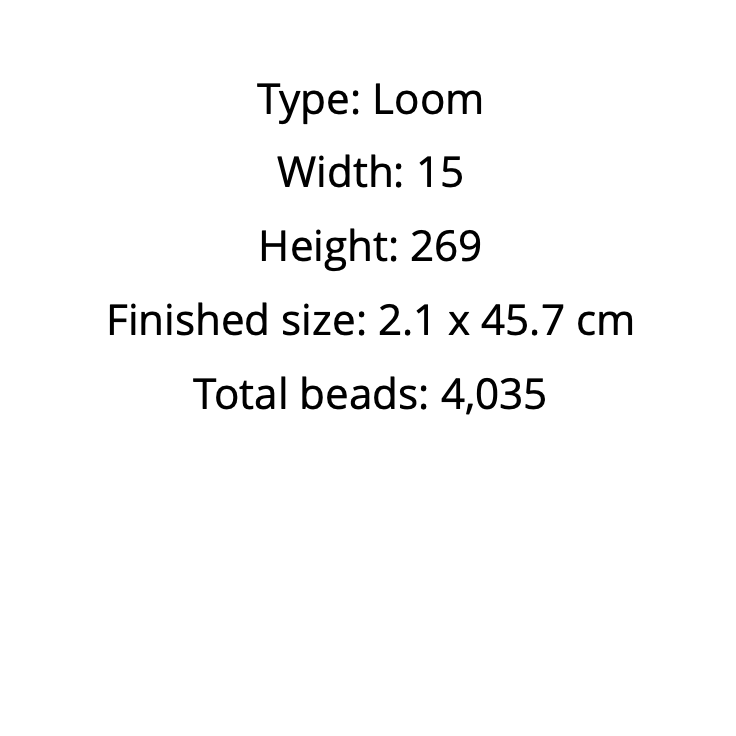 dimension of the hat band pattern