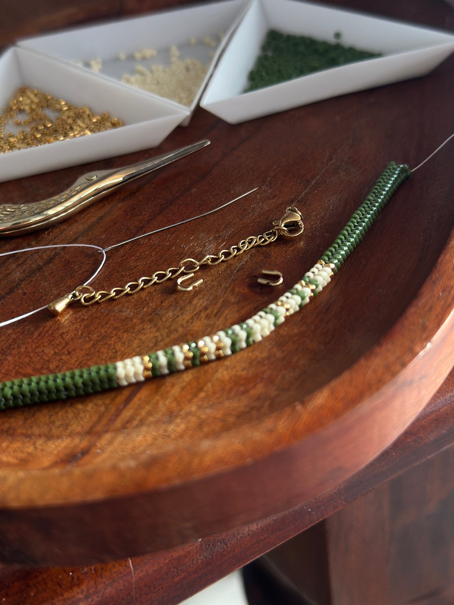 Morse Code beaded bracelet