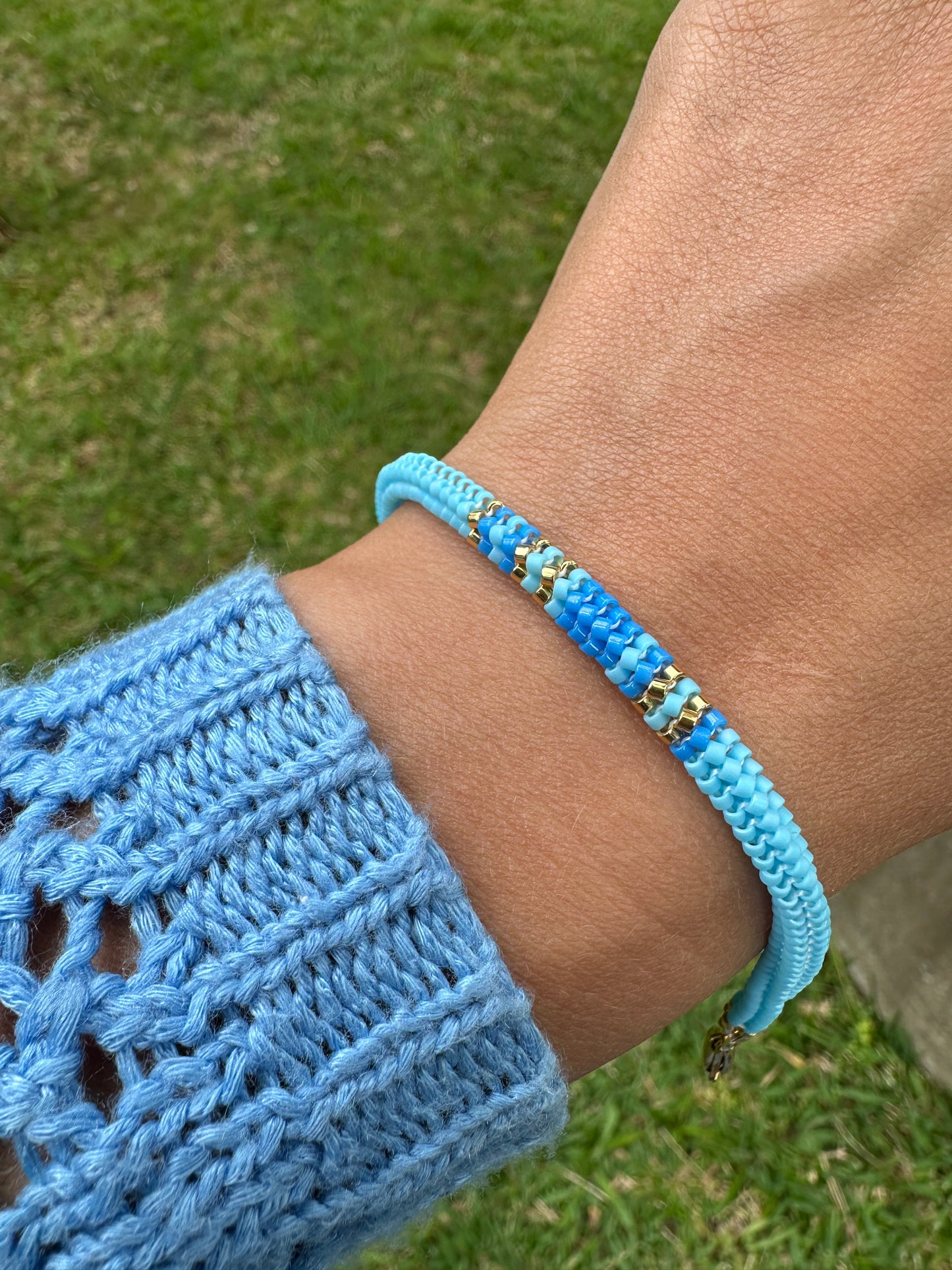 Morse Code beaded bracelet