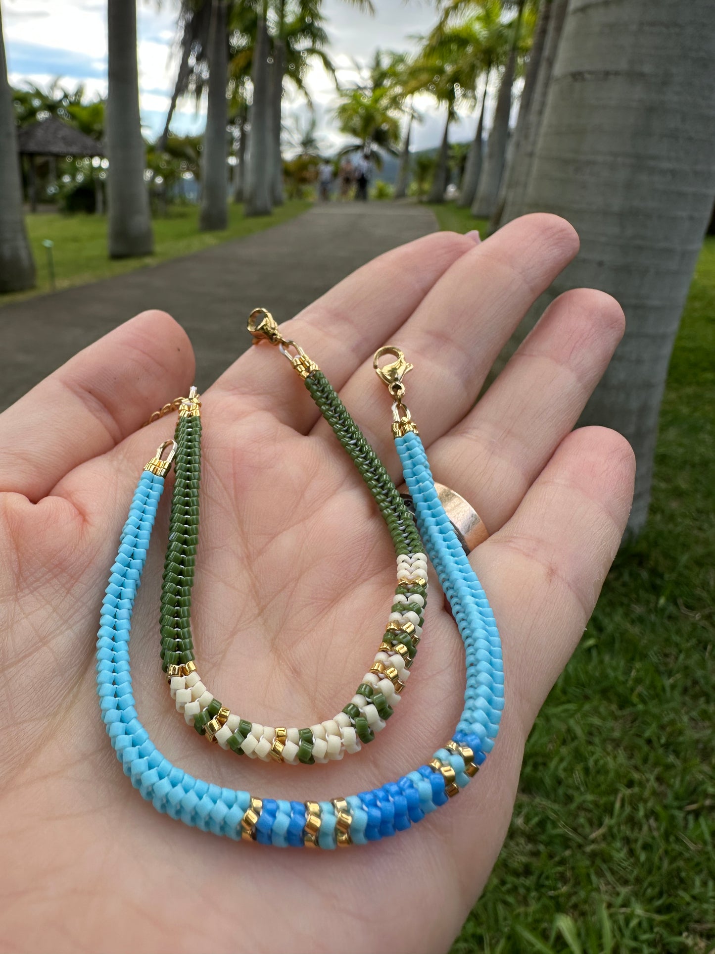 Morse Code beaded bracelet