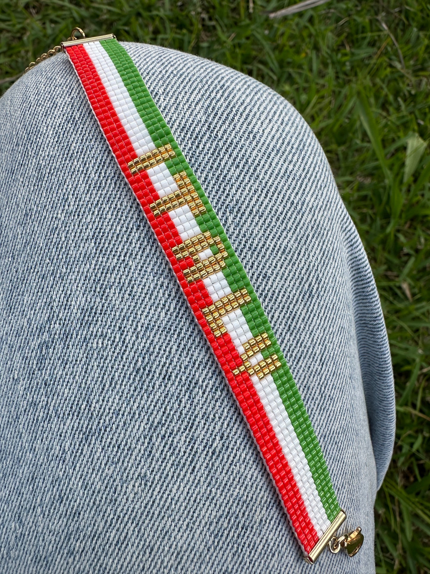 Italy beaded loom bracelet ,Custom beaded name bracelet