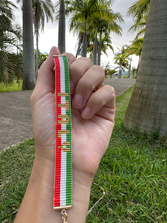 Italy beaded loom bracelet ,Custom beaded name bracelet