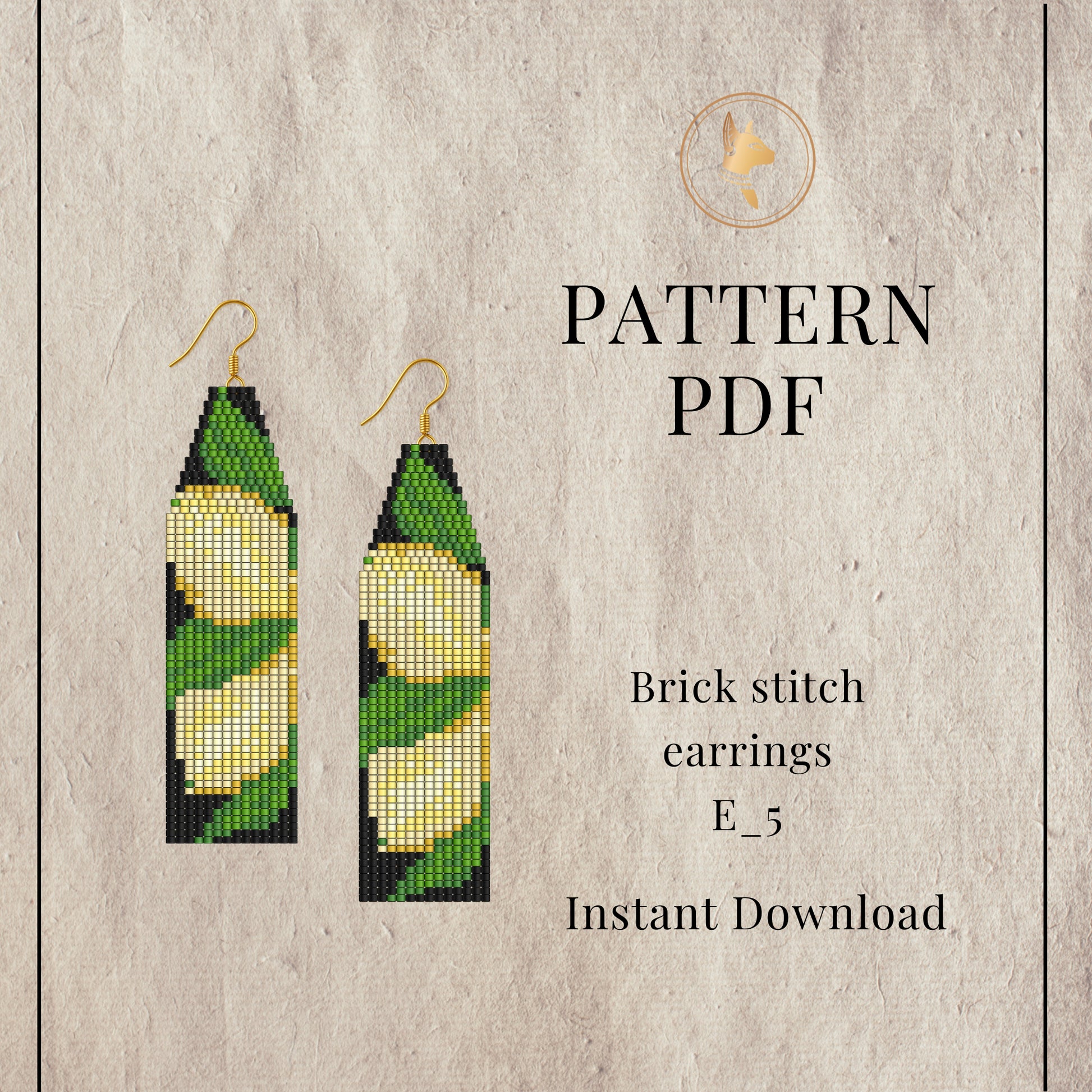 Lemon-seed-bead-earrings-pattern