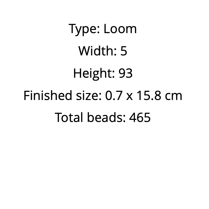 Narrow Loom Bead Bracelet Pattern PDF – Geometric Red Green Design, Miyuki Delica 11/0, Beginner Friendly
