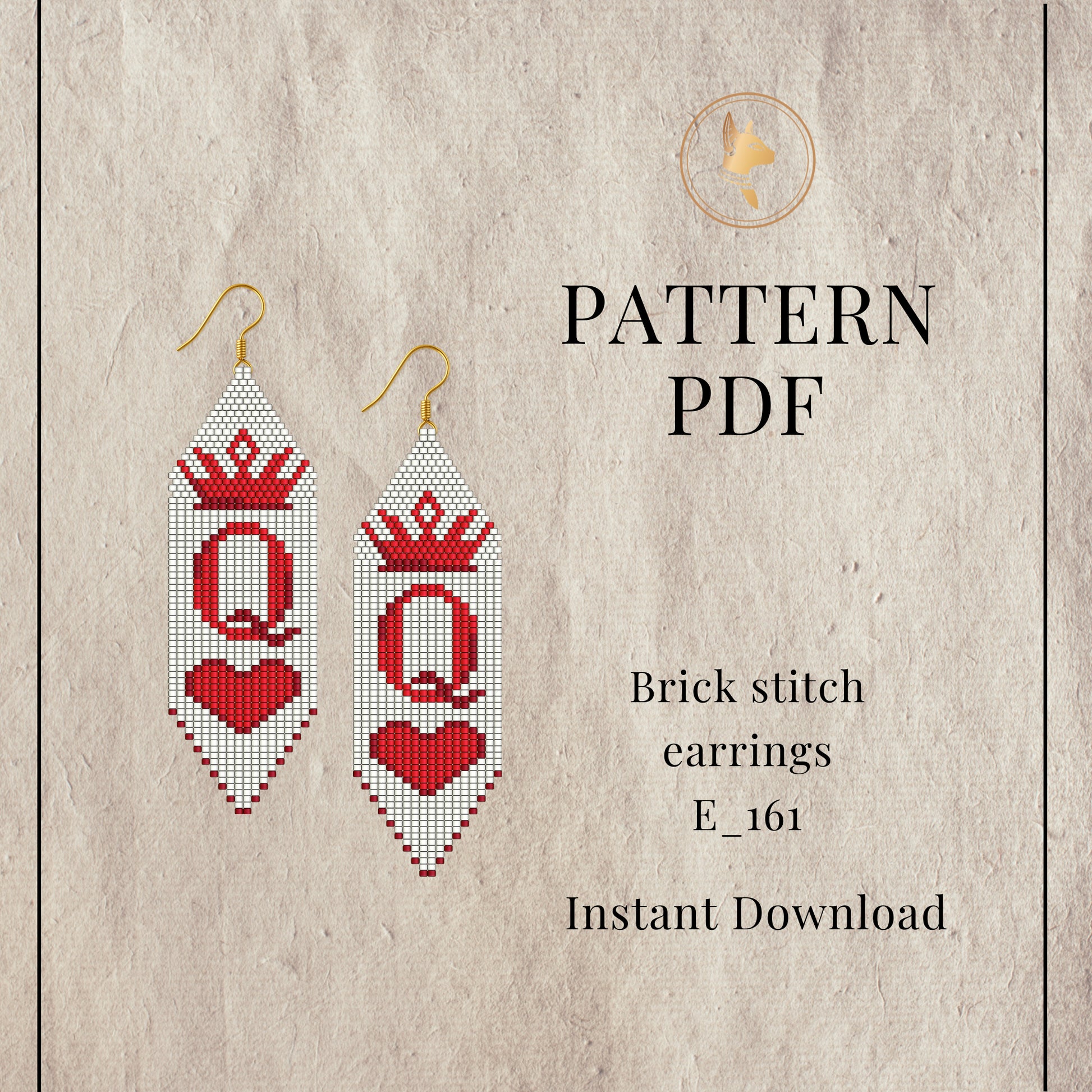 Red-heart-earrings-pattern