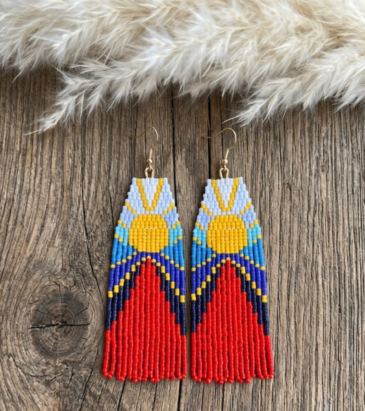 Boucles d’oreilles inspirées du drapeau de La Réunion ✨