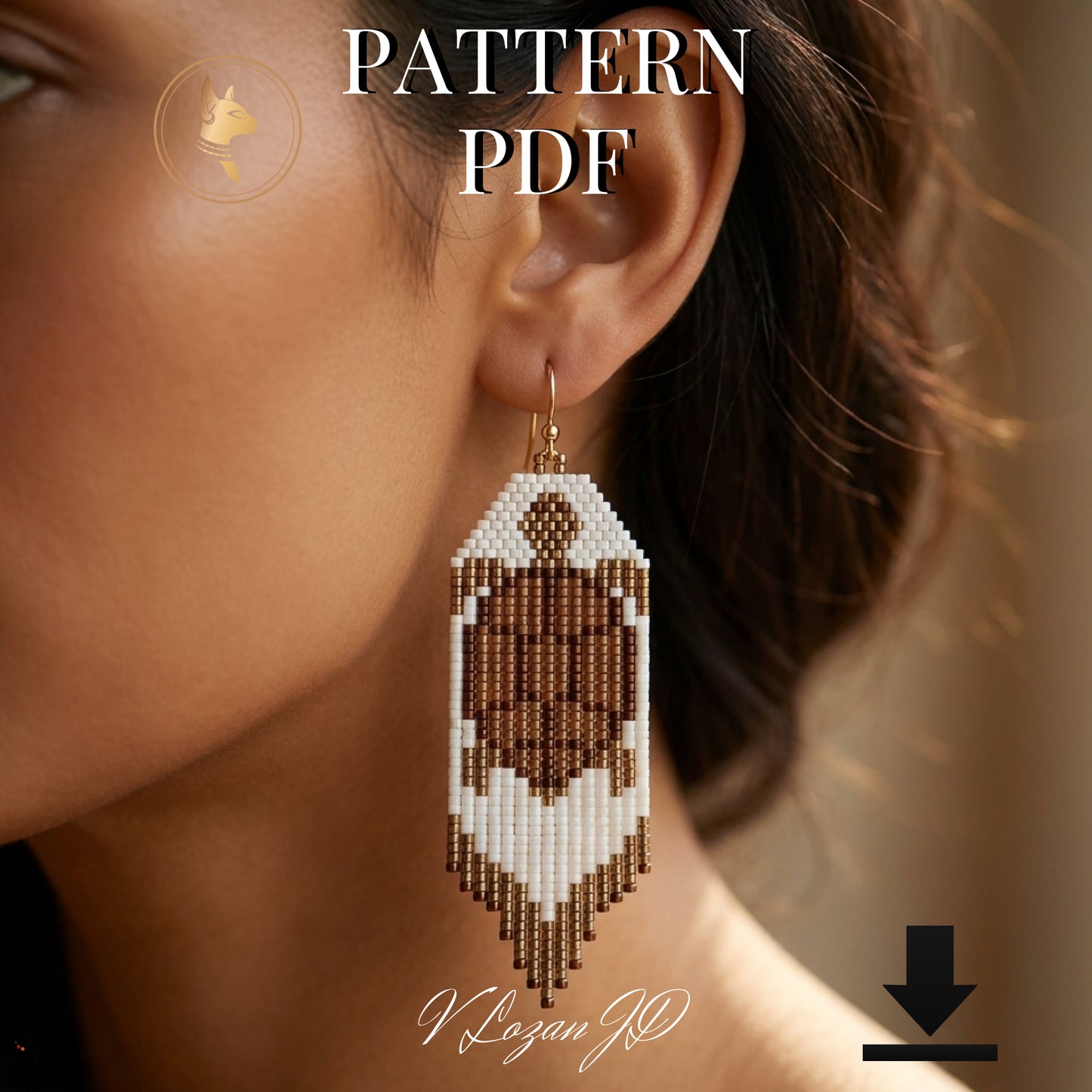 Turtle Brick Stitch Pattern PDF | Miyuki Seed Bead Earrings Ocean Design Inspired