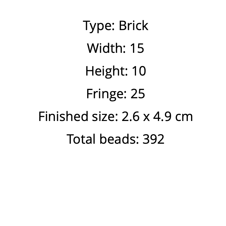  the dimensions and specifications of a earrings pattern