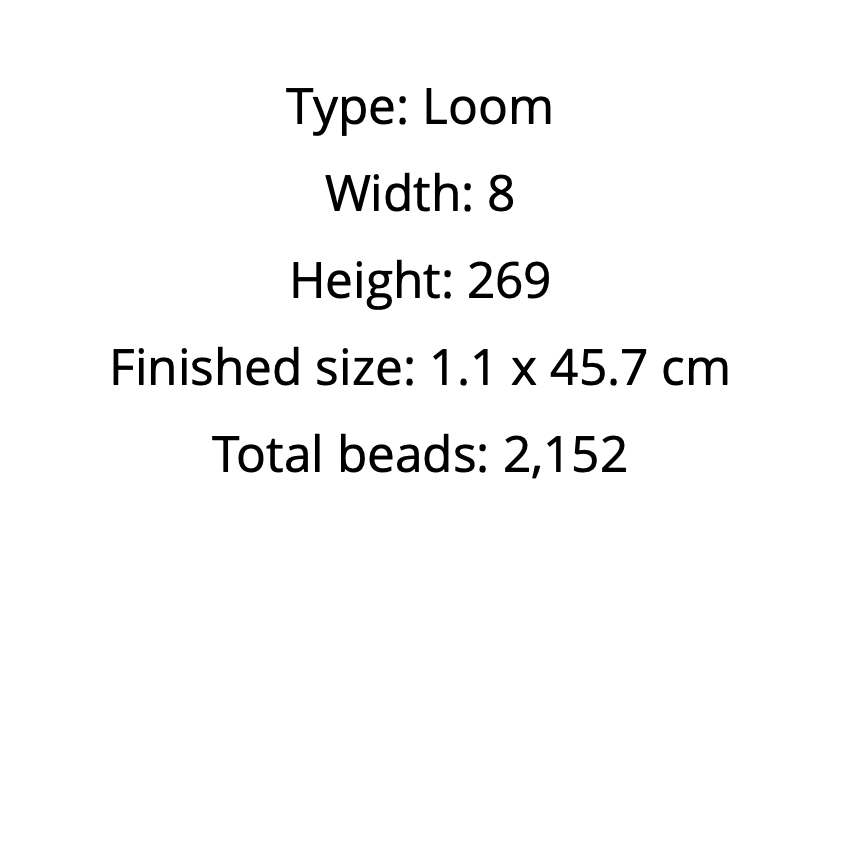 dimensions specifications of a hat band on a white background