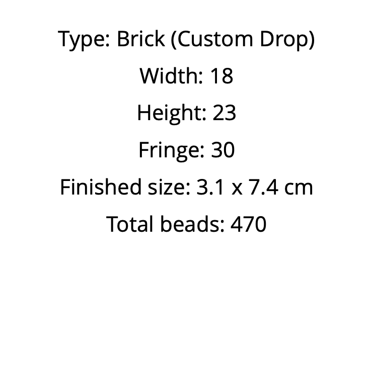  dimensions and specifications of a earrings pattern