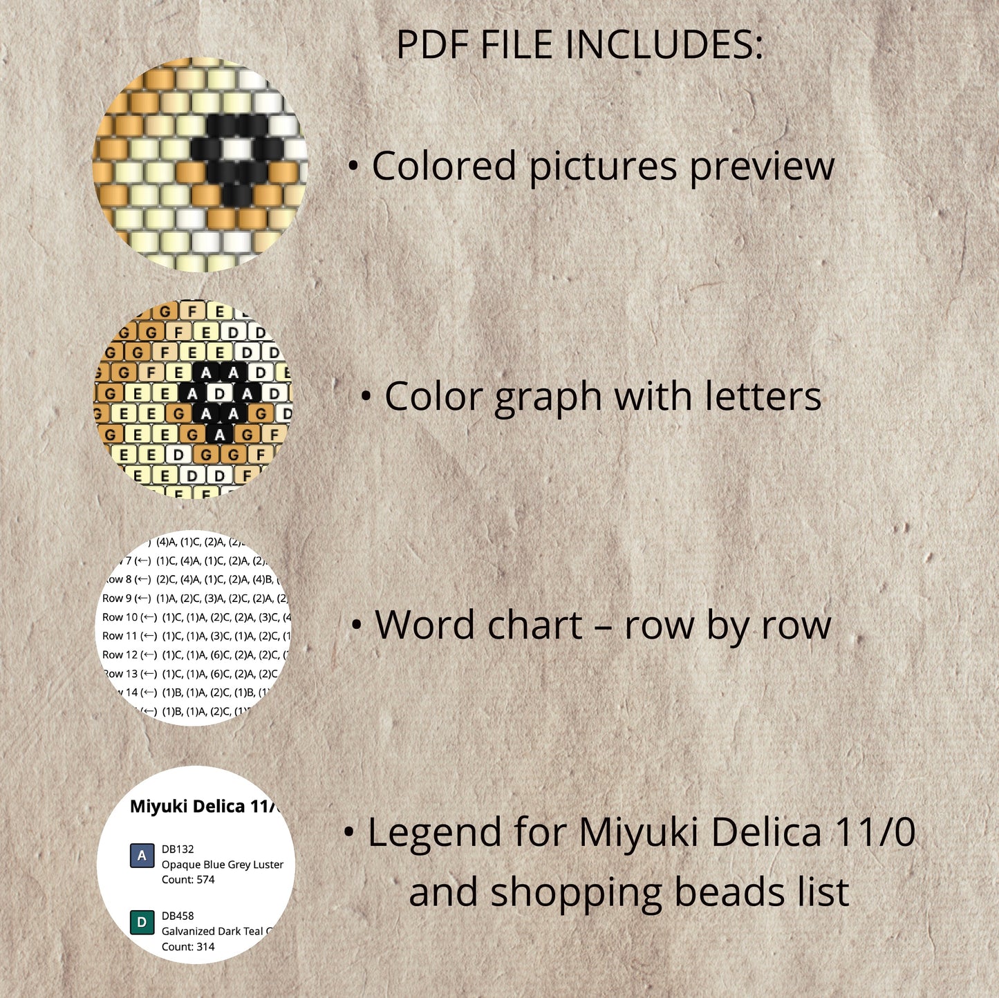 Labrador Retriever Dog Earrings Pattern PDF – Brick Stitch Seed Bead Design