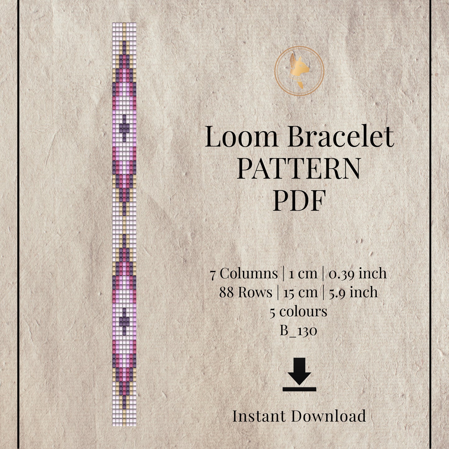 Easy Beaded Loom Bracelet Pattern