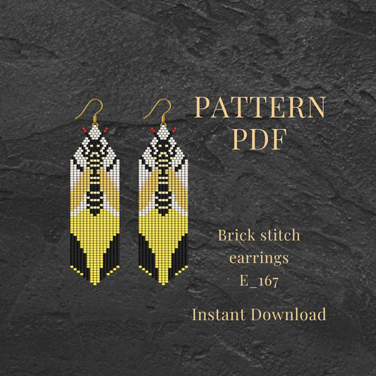bee Brick stitch earringspattern