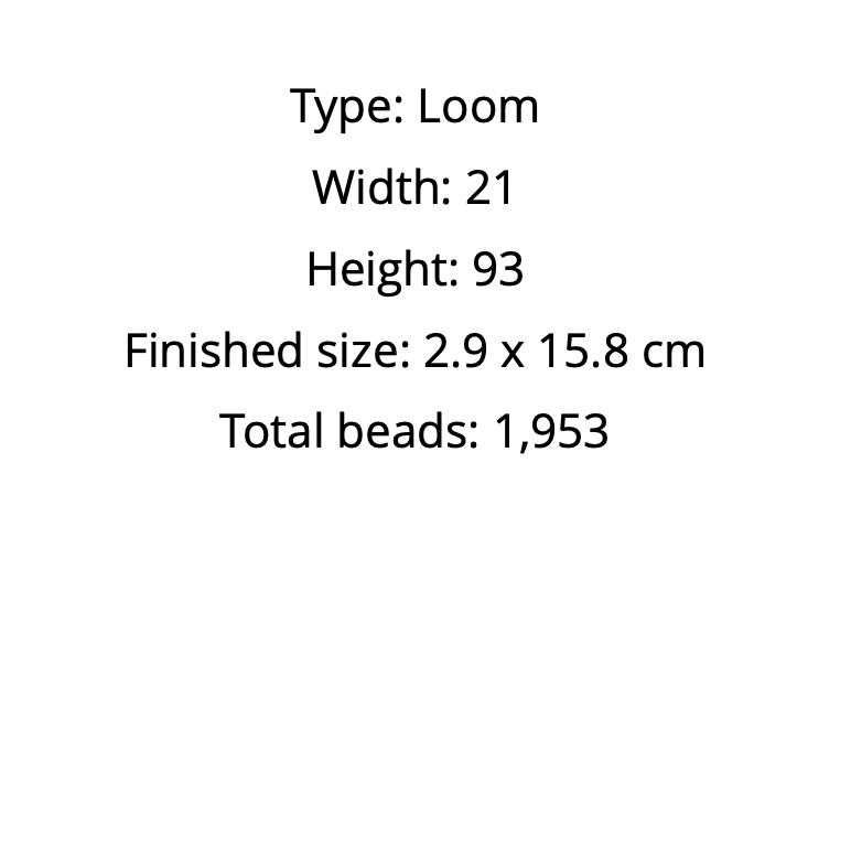 Technical specifications of a loom on a white background