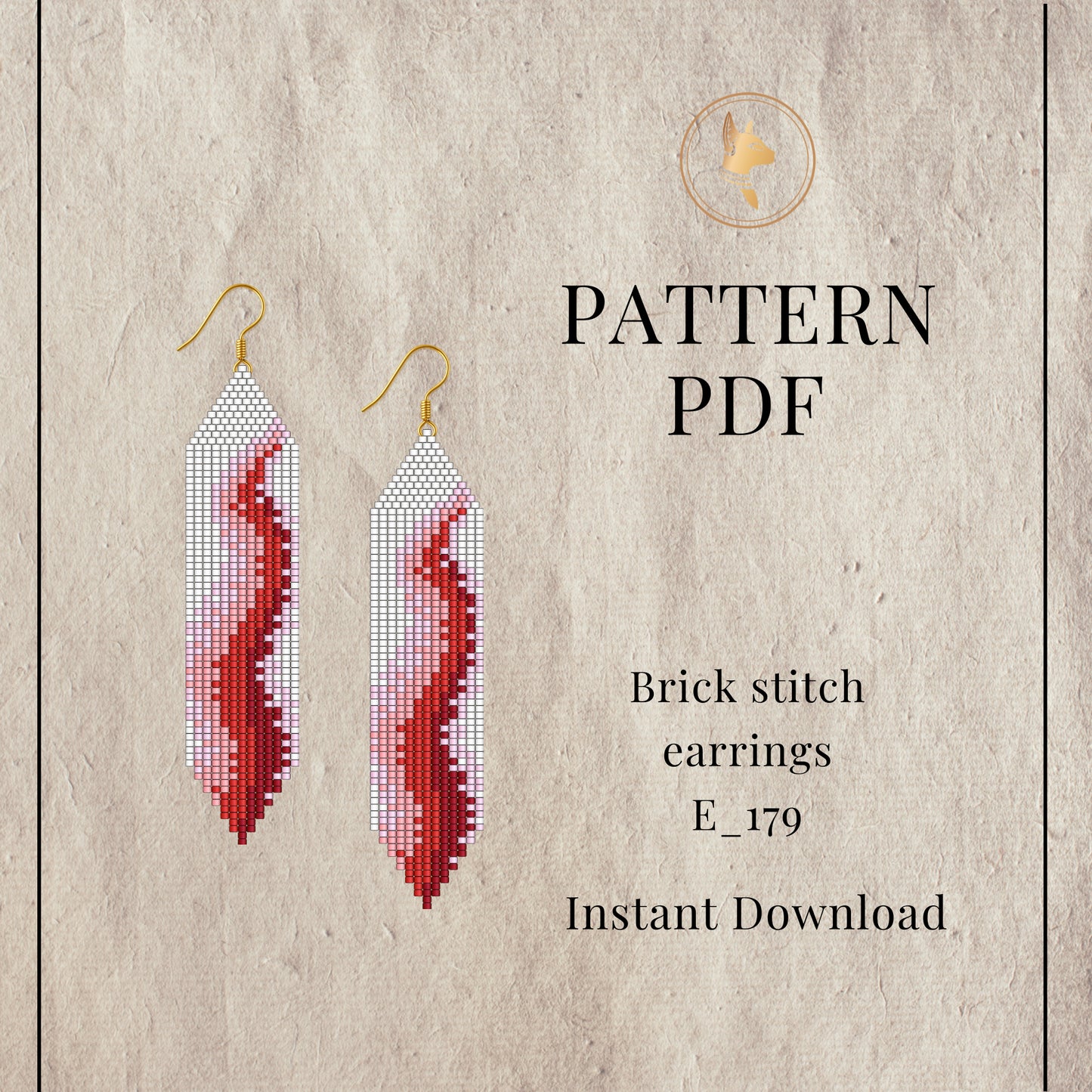 Brick stitch earrings pattern pdf