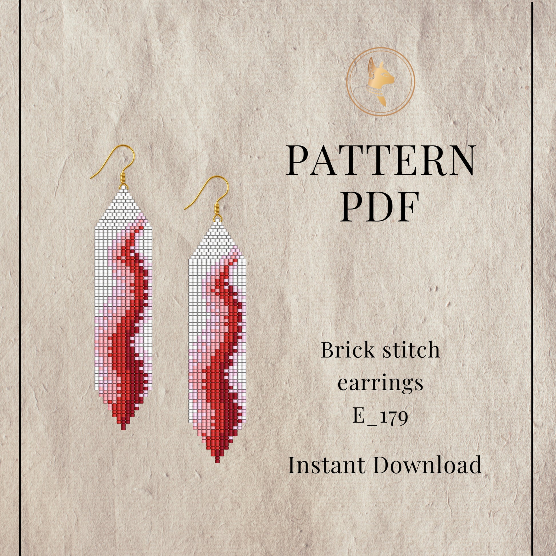 Brick stitch earrings pattern pdf