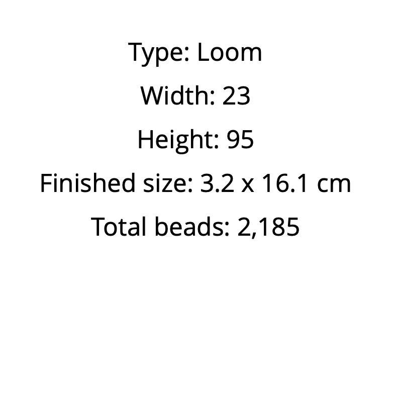 Technical specifications of a loom on a white background