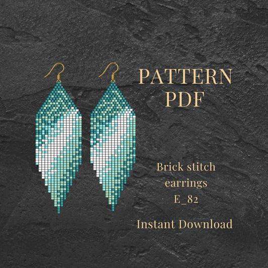 Teal beaded earrings pattern pdf